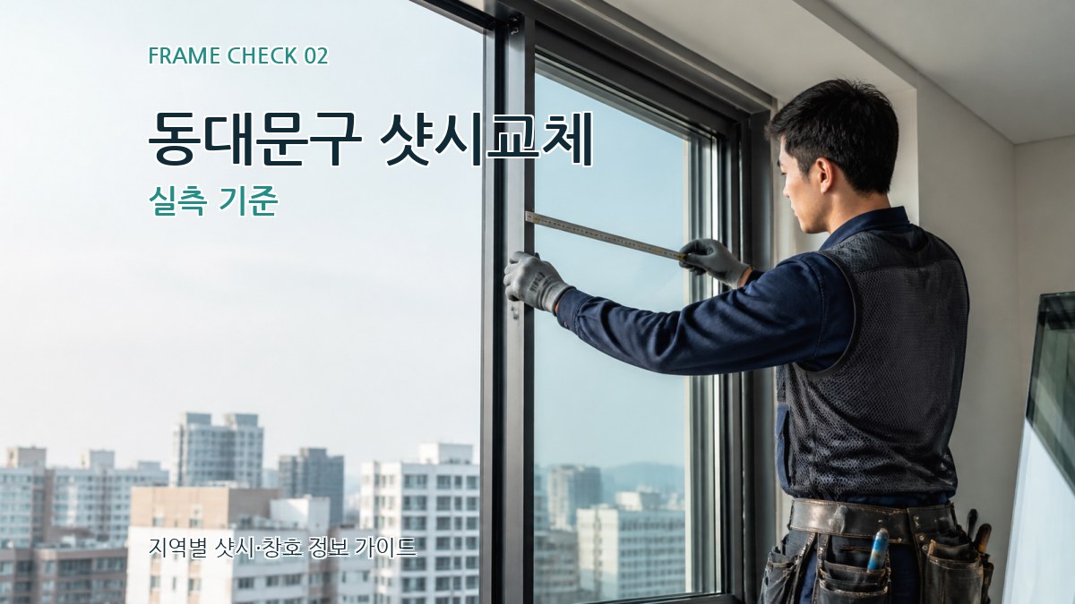 동대문구 샷시교체 실측 기준