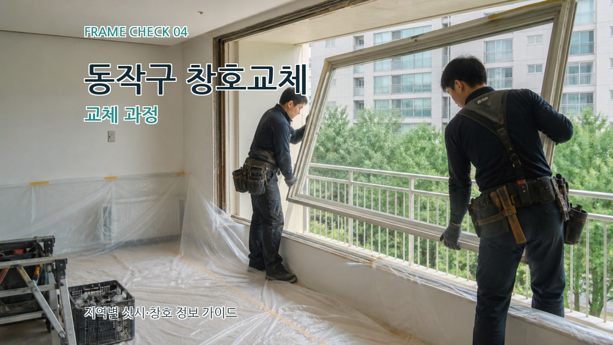 동작구 창호교체 교체 과정