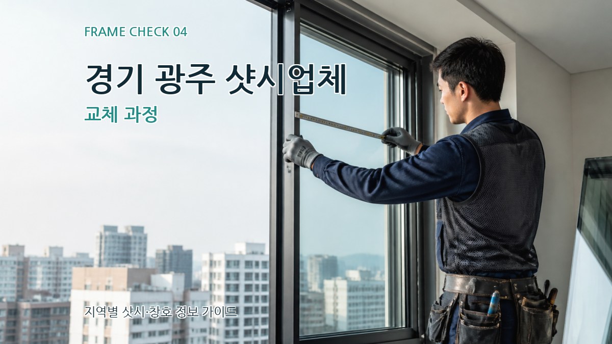 경기 광주 샷시업체 교체 과정