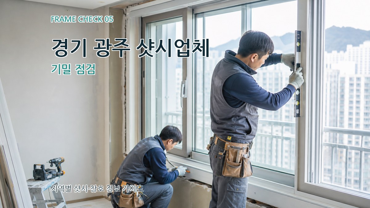 경기 광주 샷시업체 기밀 점검