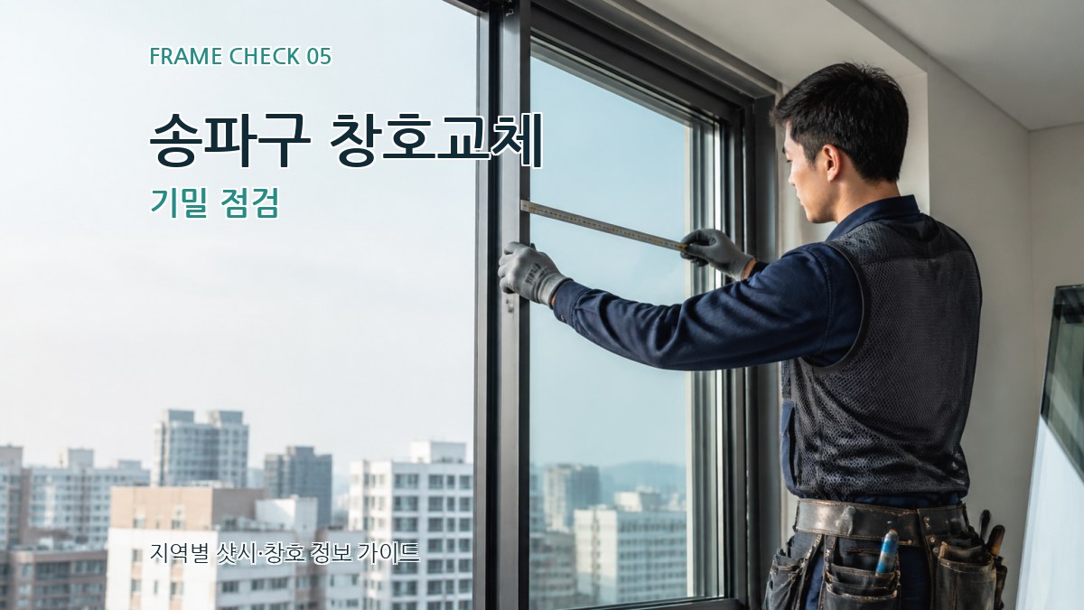 송파구 창호교체 기밀 점검