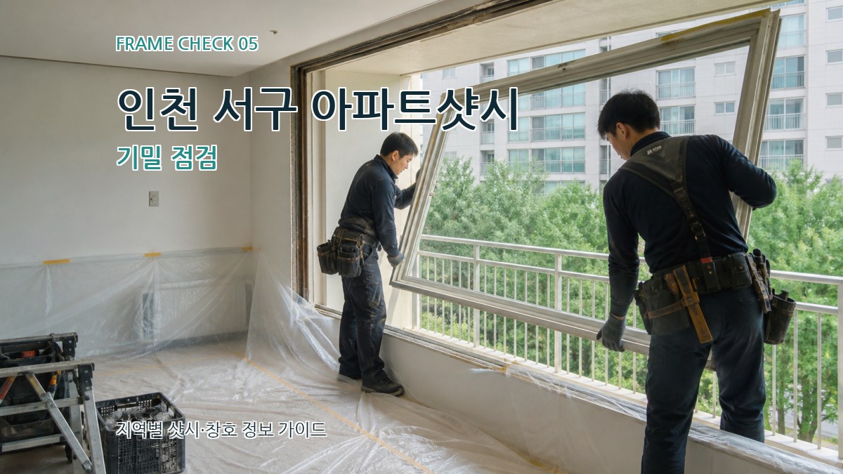 인천 서구 아파트샷시 기밀 점검