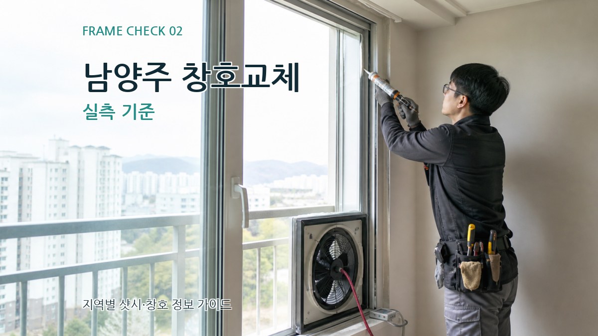 남양주 창호교체 실측 기준