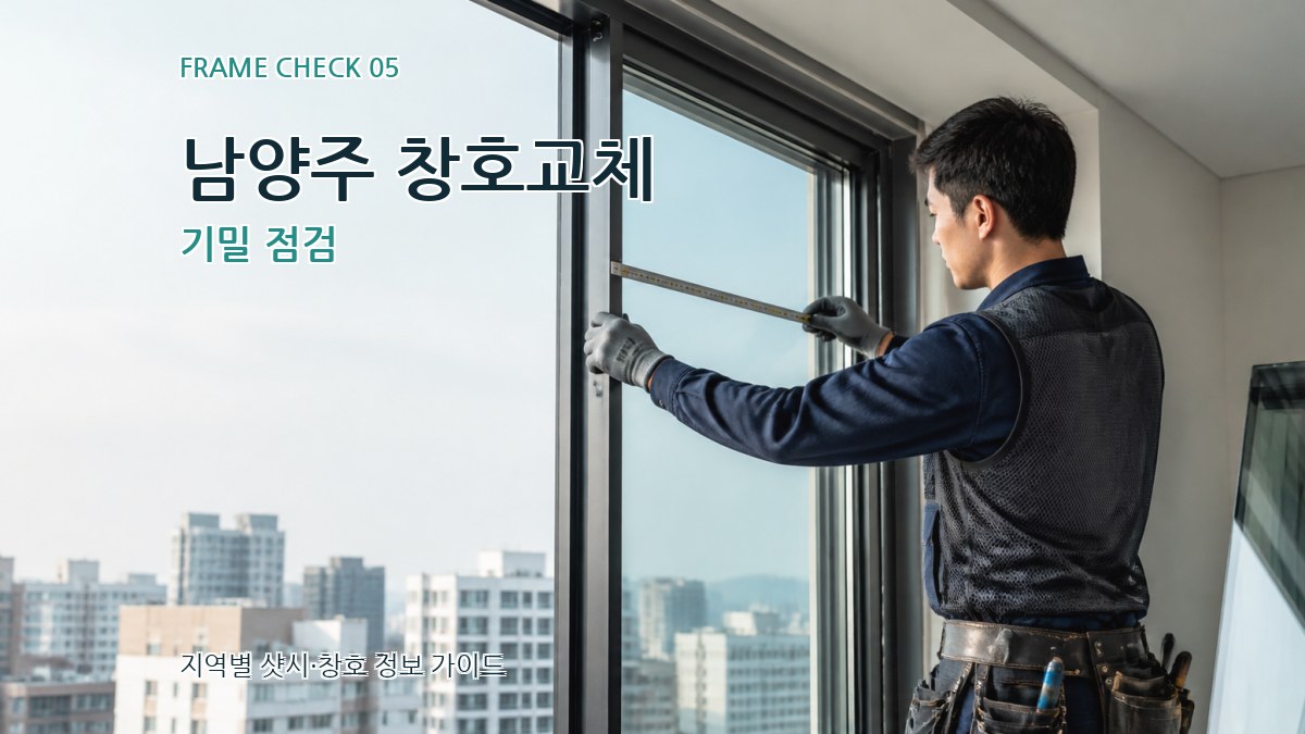 남양주 창호교체 기밀 점검