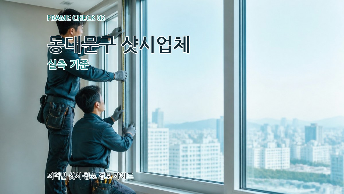 동대문구 샷시업체 실측 기준