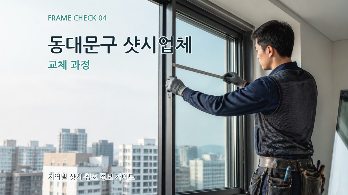 동대문구 샷시업체 교체 과정