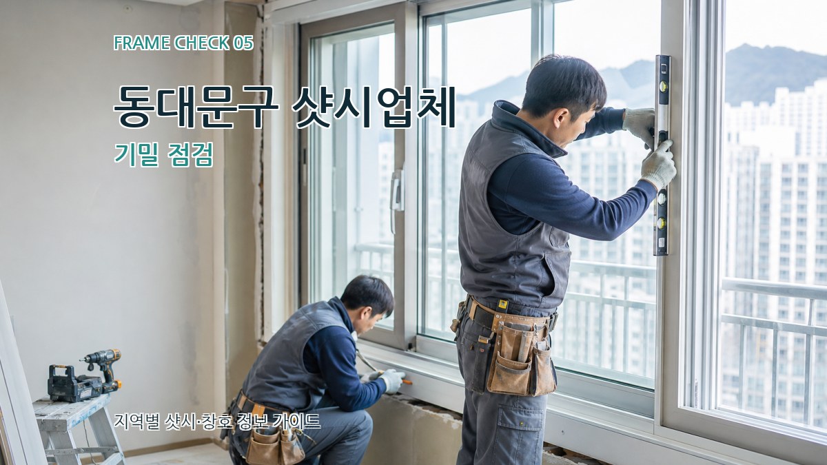 동대문구 샷시업체 기밀 점검