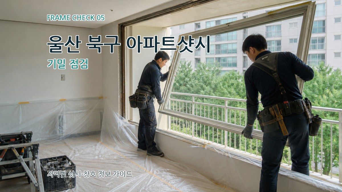 울산 북구 아파트샷시 기밀 점검