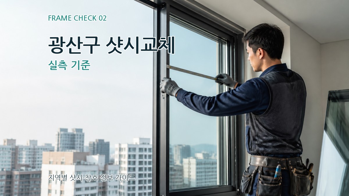 광산구 샷시교체 실측 기준