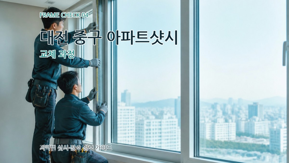 대전 중구 아파트샷시 교체 과정