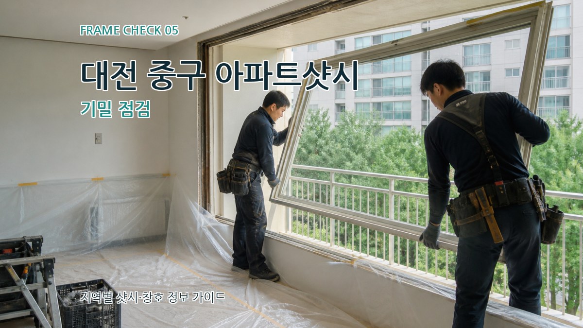 대전 중구 아파트샷시 기밀 점검