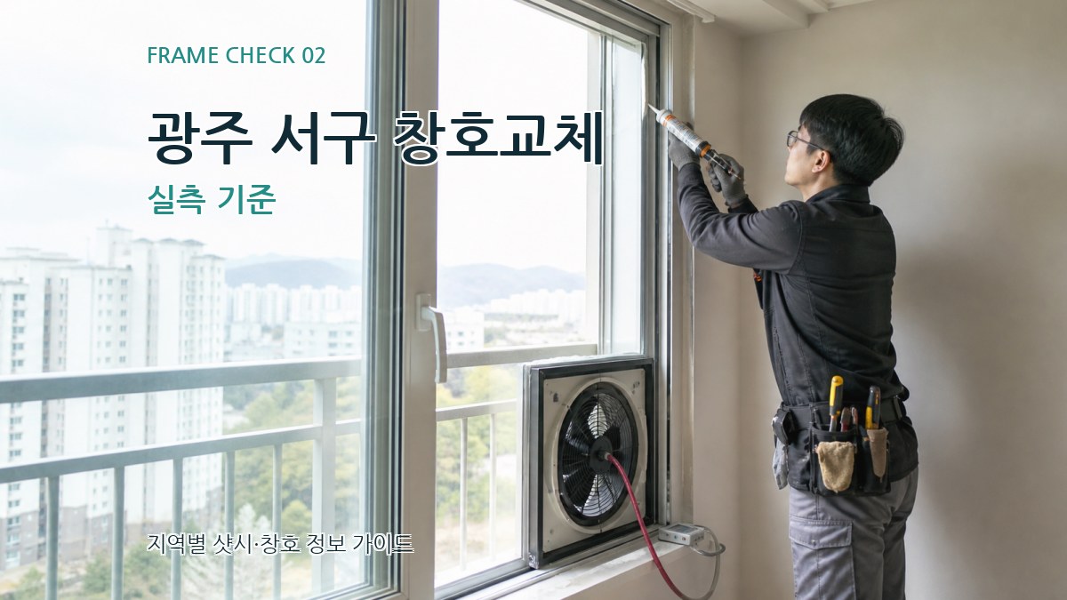 광주 서구 창호교체 실측 기준