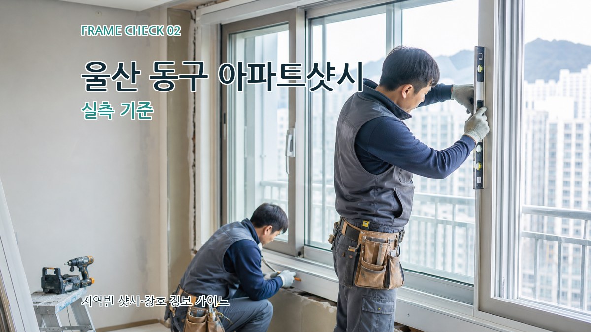 울산 동구 아파트샷시 실측 기준