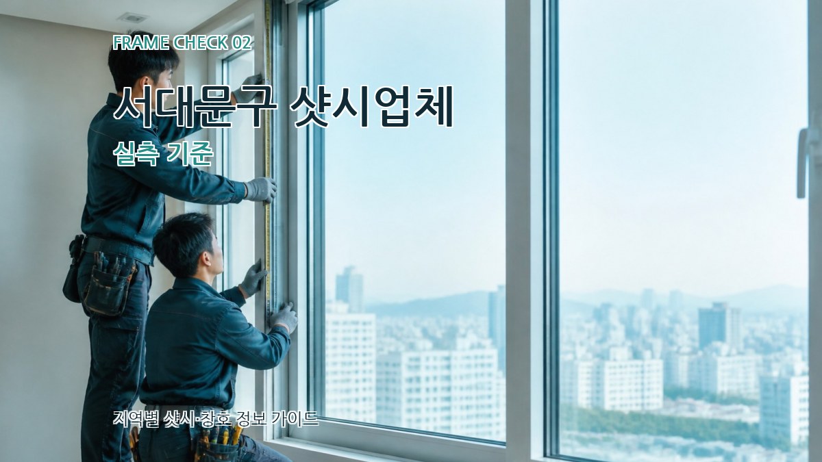 서대문구 샷시업체 실측 기준