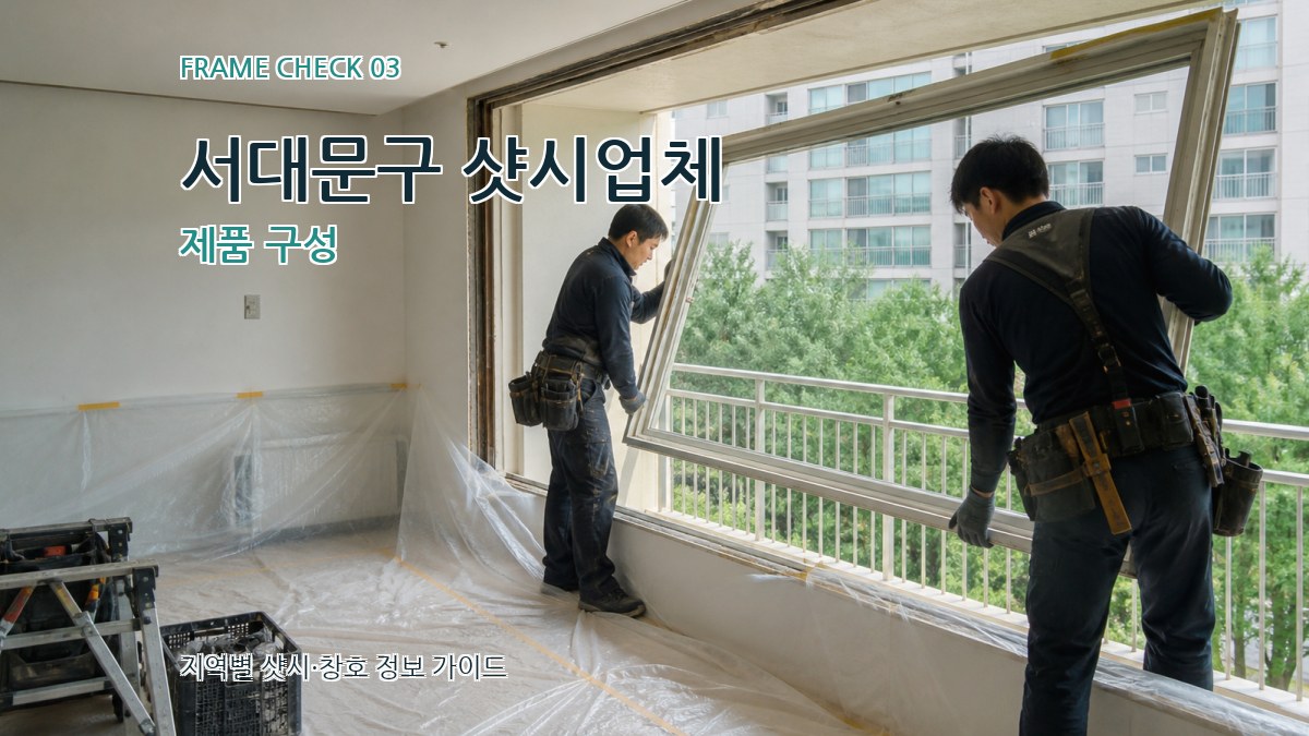 서대문구 샷시업체 제품 구성