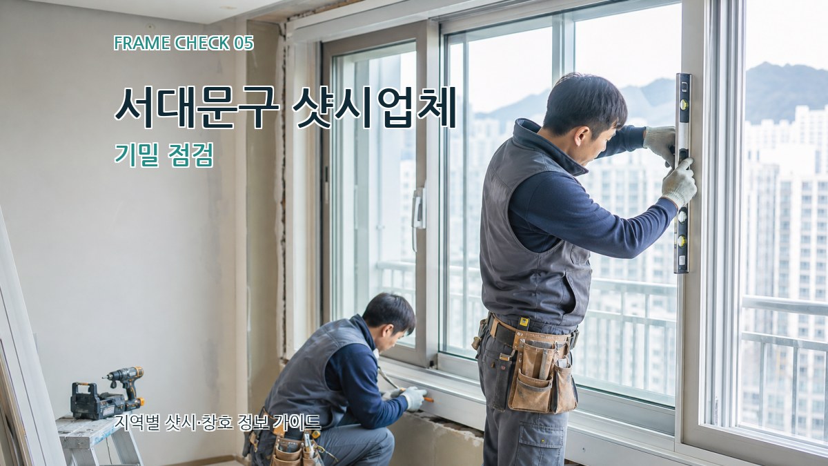 서대문구 샷시업체 기밀 점검