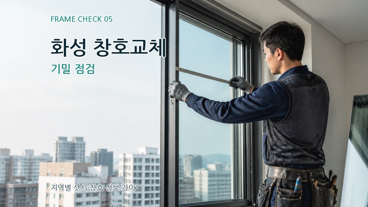 화성 창호교체 기밀 점검