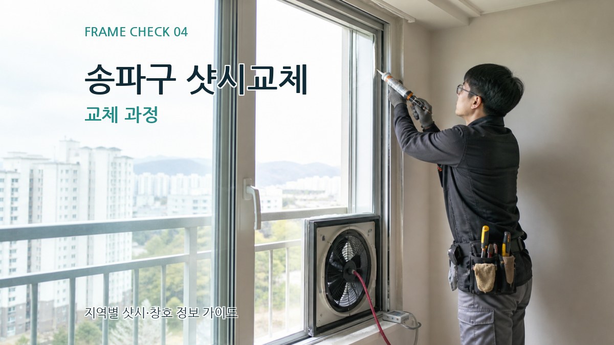 송파구 샷시교체 교체 과정