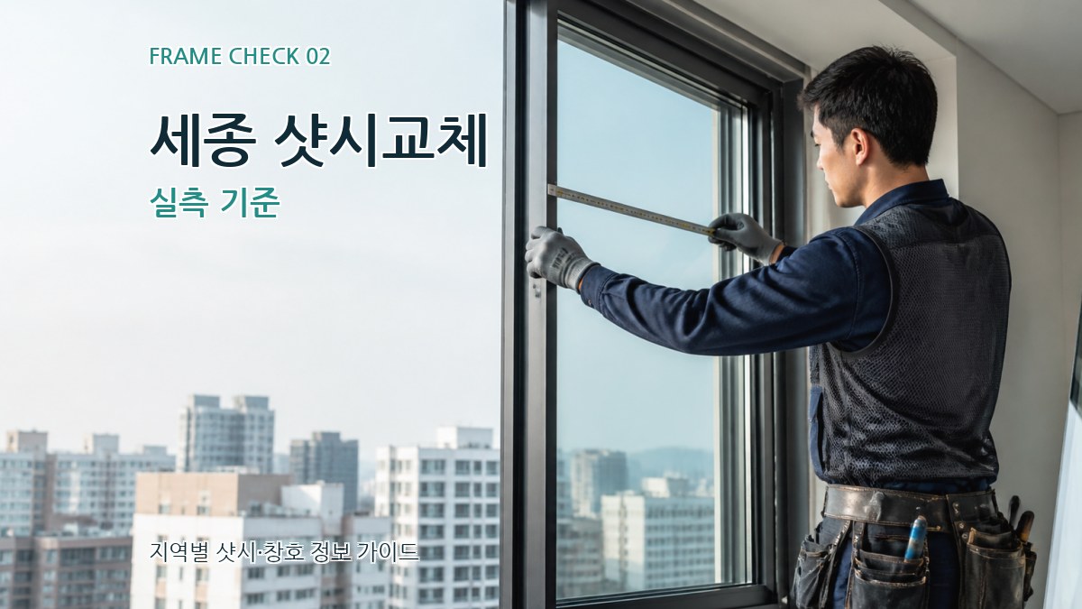 세종 샷시교체 실측 기준