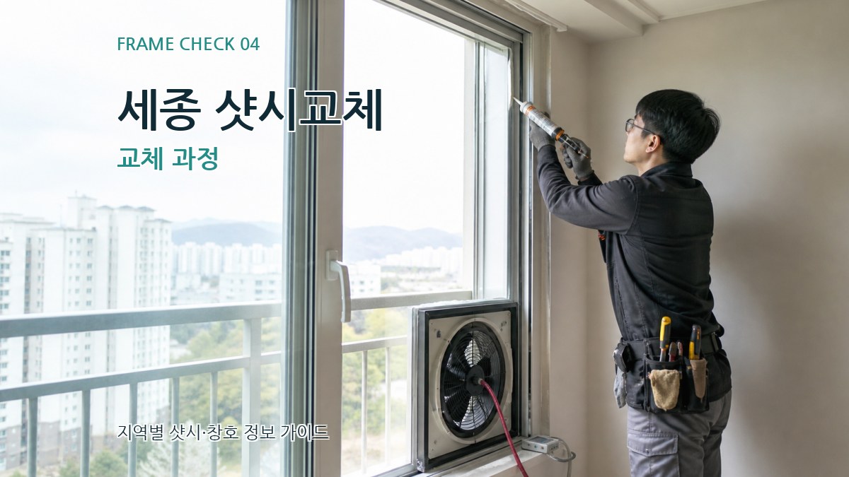 세종 샷시교체 교체 과정