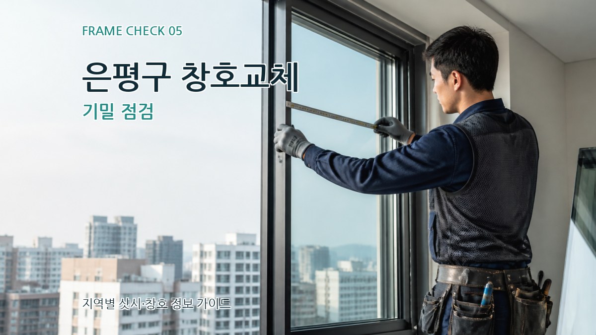 은평구 창호교체 기밀 점검