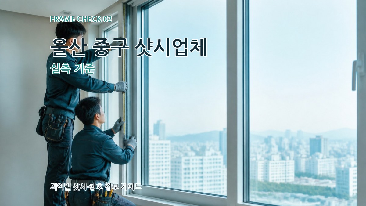 울산 중구 샷시업체 실측 기준