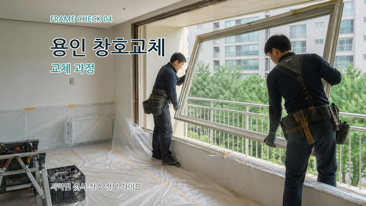 용인 창호교체 교체 과정