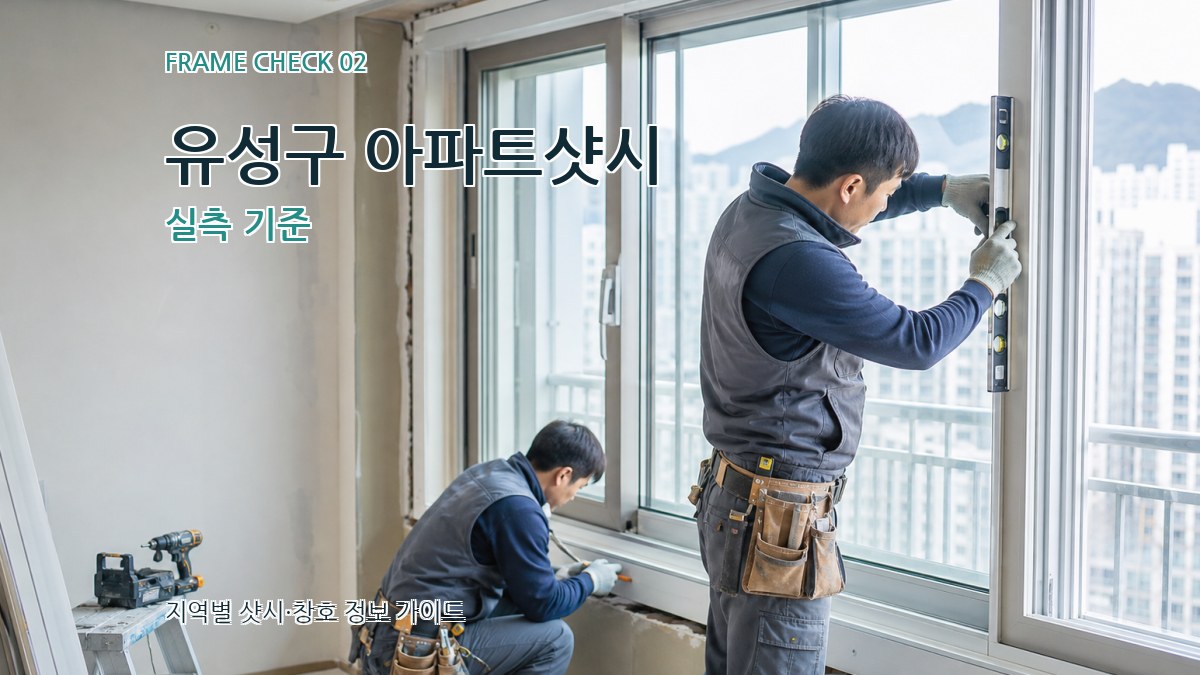 유성구 아파트샷시 실측 기준