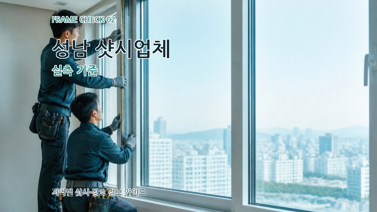 성남 샷시업체 실측 기준