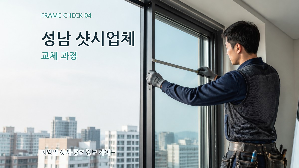 성남 샷시업체 교체 과정