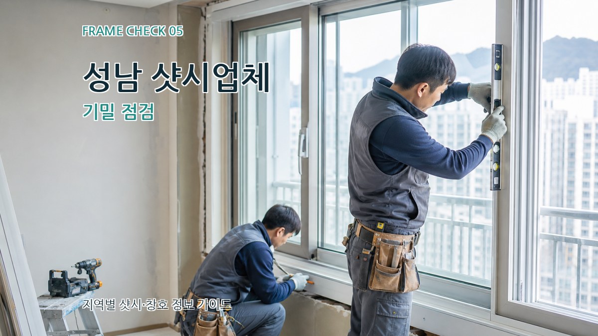 성남 샷시업체 기밀 점검
