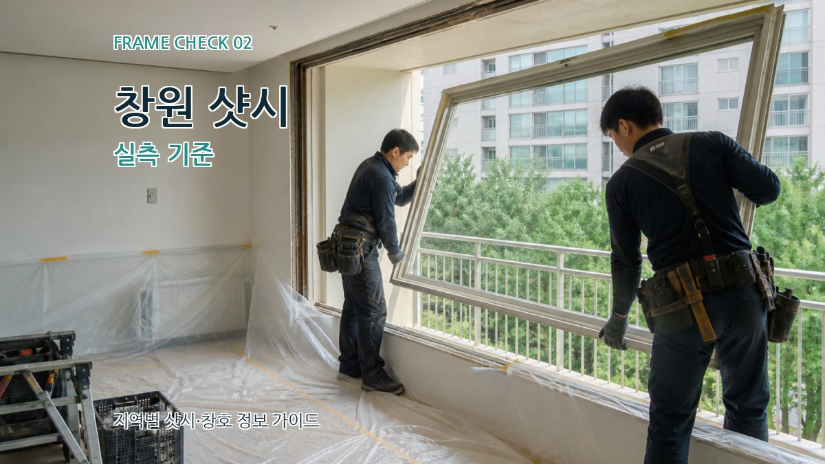 창원 샷시 실측 기준
