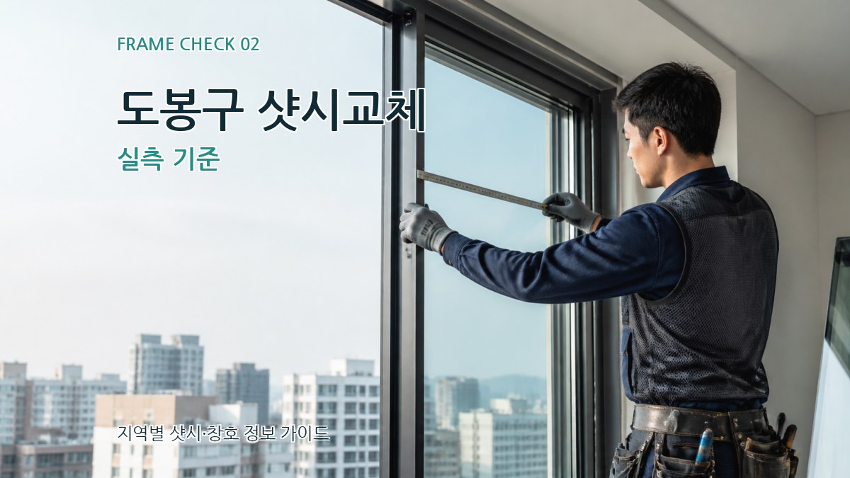도봉구 샷시교체 실측 기준