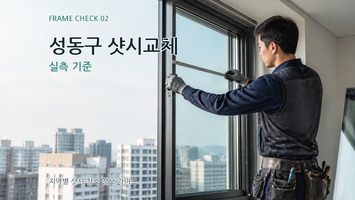 성동구 샷시교체 실측 기준