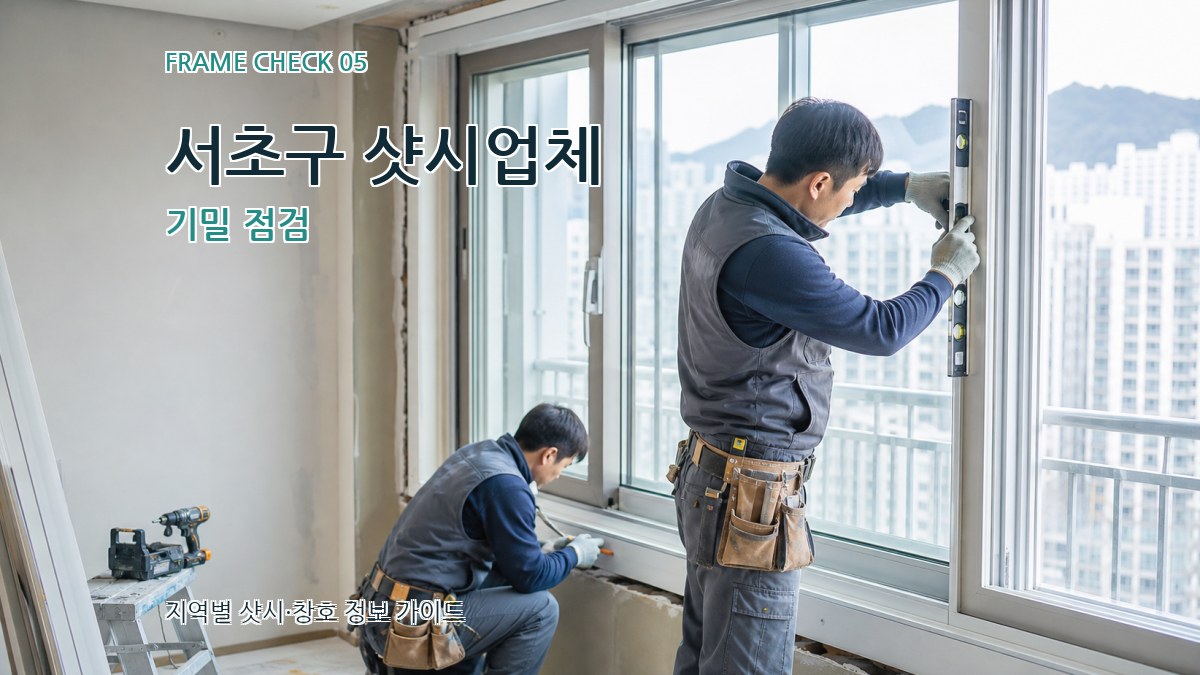 서초구 샷시업체 기밀 점검
