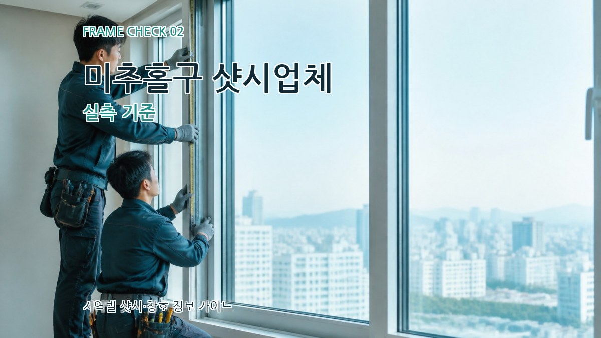 미추홀구 샷시업체 실측 기준