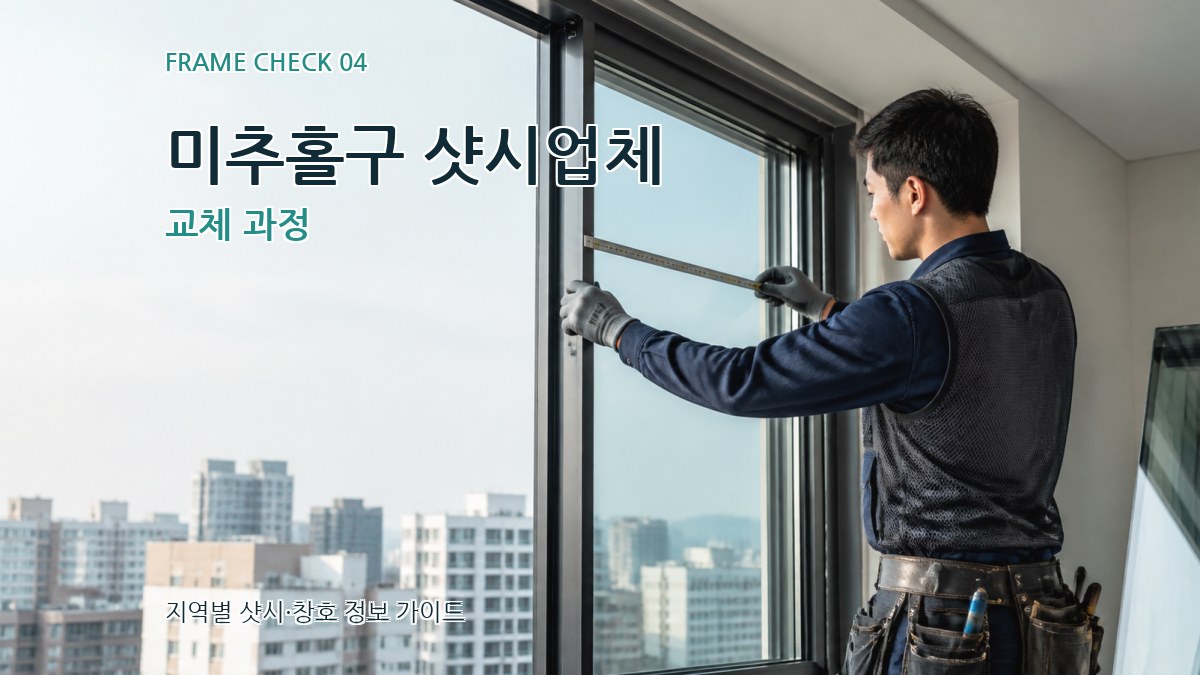 미추홀구 샷시업체 교체 과정