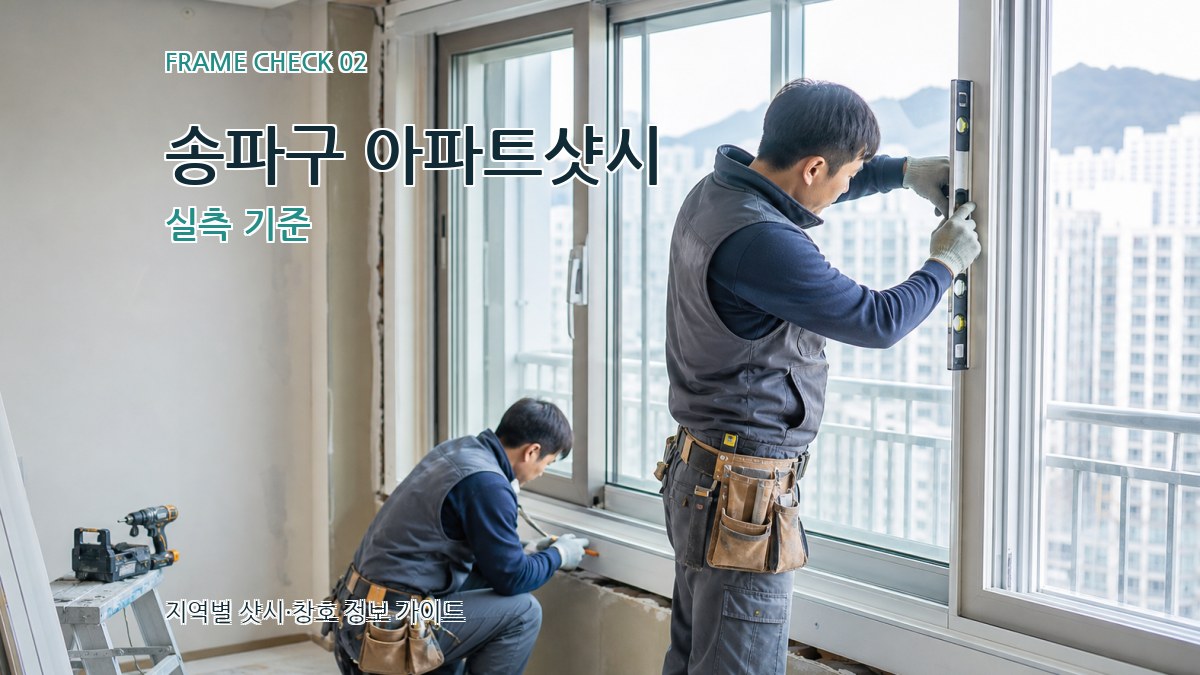 송파구 아파트샷시 실측 기준