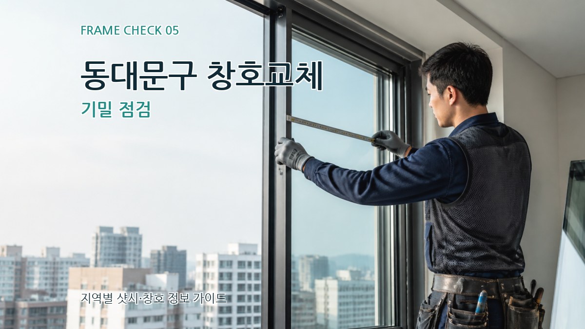 동대문구 창호교체 기밀 점검