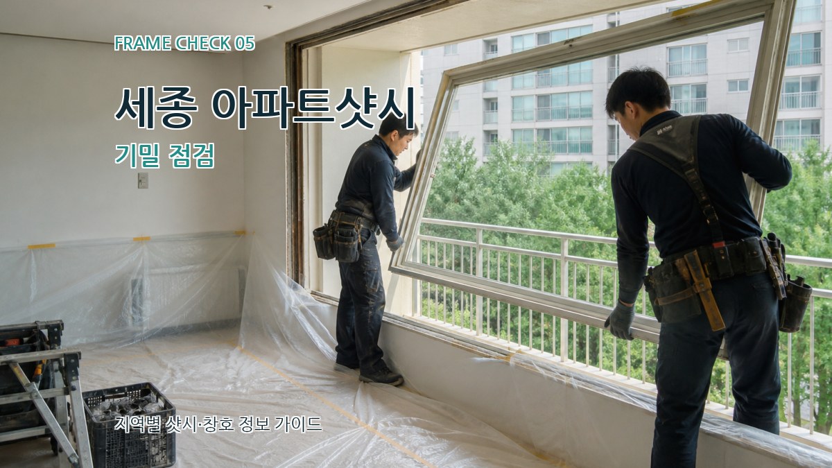세종 아파트샷시 기밀 점검