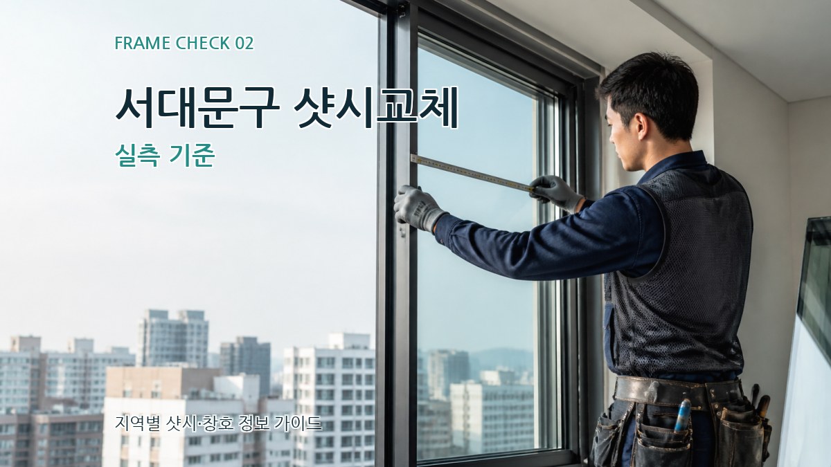 서대문구 샷시교체 실측 기준
