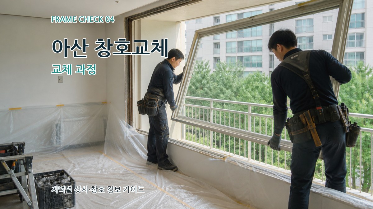 아산 창호교체 교체 과정