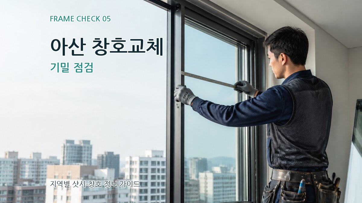 아산 창호교체 기밀 점검