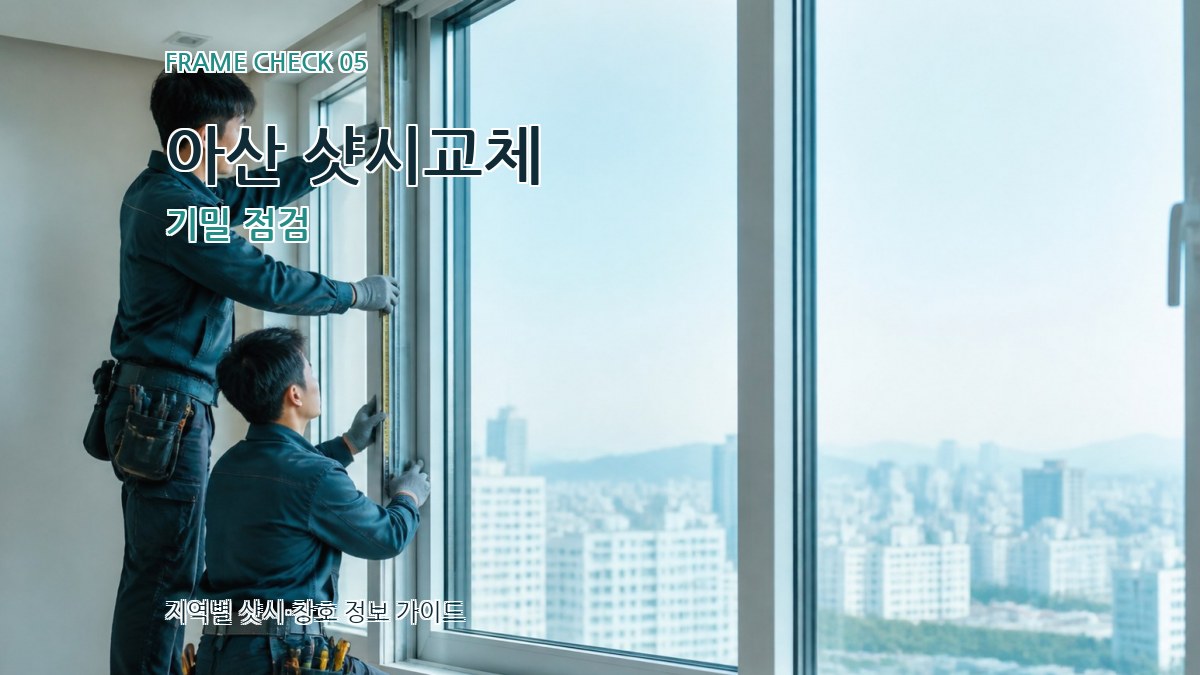 아산 샷시교체 기밀 점검