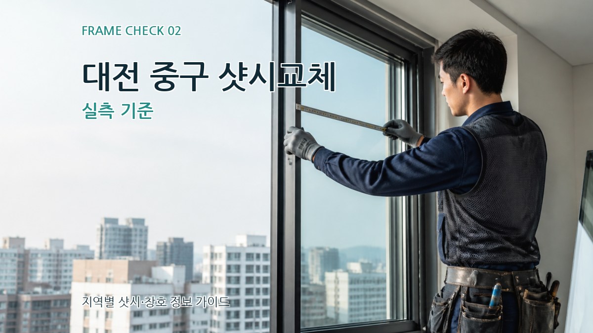 대전 중구 샷시교체 실측 기준
