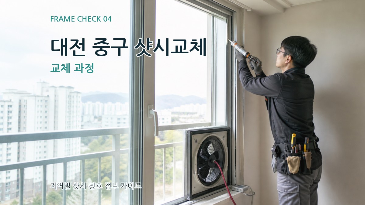 대전 중구 샷시교체 교체 과정