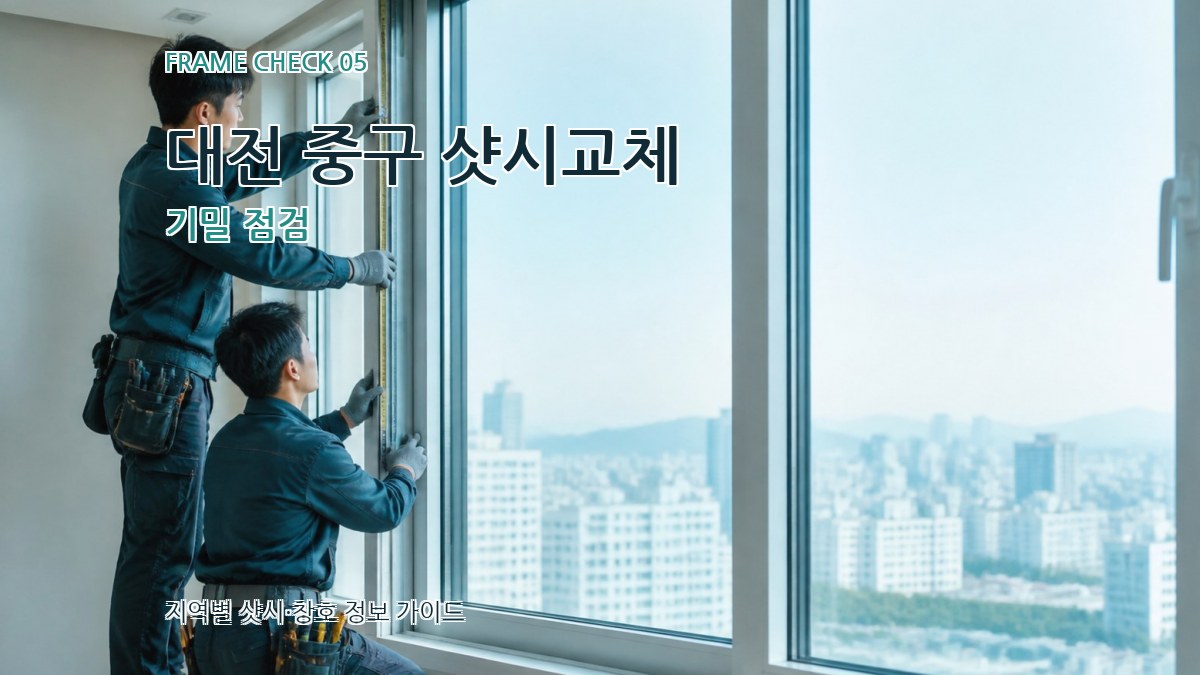 대전 중구 샷시교체 기밀 점검