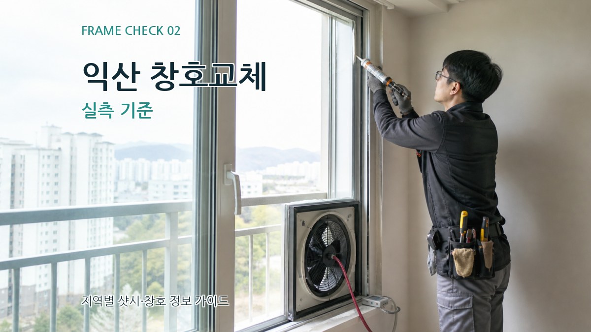 익산 창호교체 실측 기준