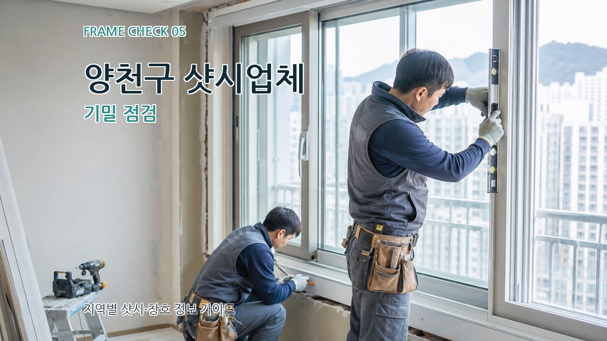 양천구 샷시업체 기밀 점검