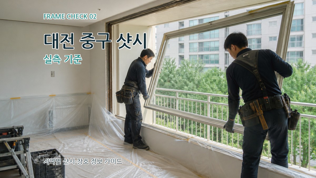 대전 중구 샷시 실측 기준